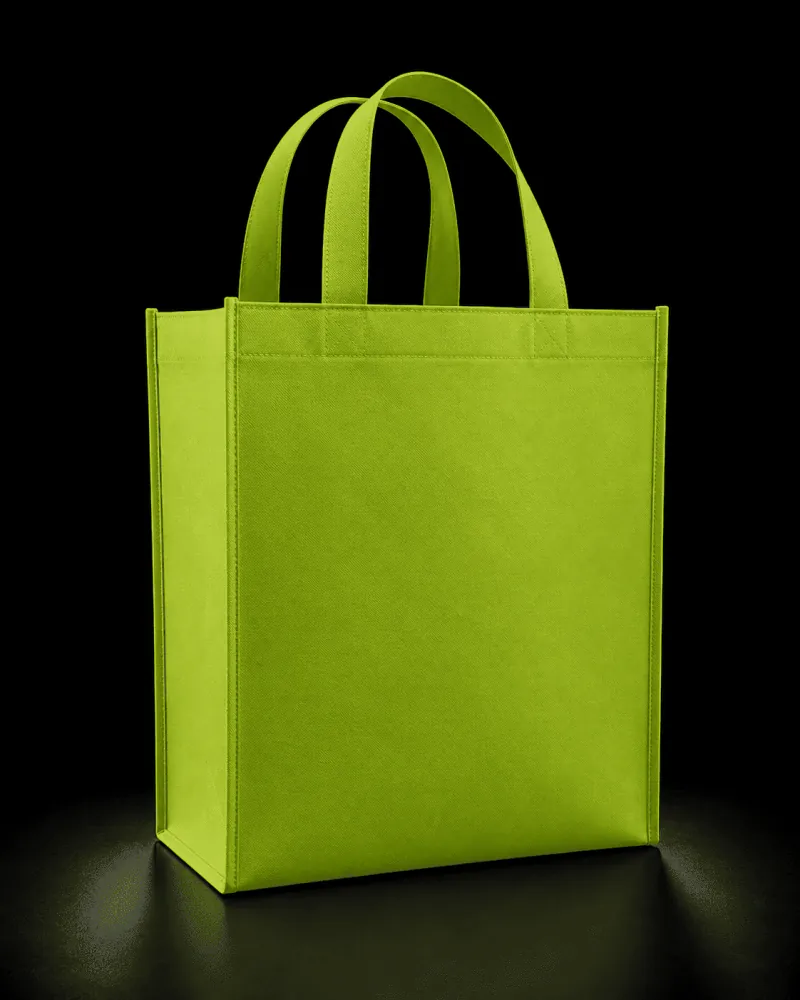 Box-type non-woven bag with flat base for gift and sweet packaging
